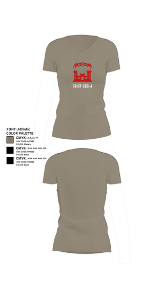 Womens Short Sleeve Vneck Shirt, 571st CEC-A, , Teamtime, Team time, sublimation, custom sports apparel, team uniforms, spirit wear, spiritwear, sports uniforms, custom shirts, team store, custom team store, fundraiser sports, apparel fundraiser