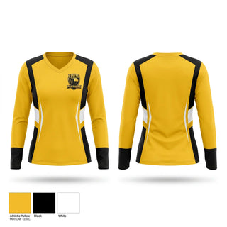 Womens Long Sleeve Vneck Shirt, Floyd Panthers, Men's Basketball, Teamtime, Team time, sublimation, custom sports apparel, team uniforms, spirit wear, spiritwear, sports uniforms, custom shirts, team store, custom team store, fundraiser sports, apparel fundraiser