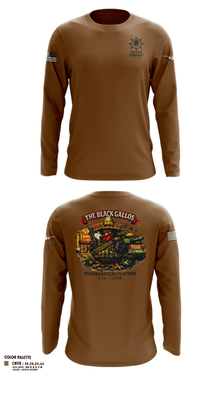 Long Sleeve Performance Shirt, C. Co. HQ PLT, Army, Teamtime, Team time, sublimation, custom sports apparel, team uniforms, spirit wear, spiritwear, sports uniforms, custom shirts, team store, custom team store, fundraiser sports, apparel fundraiser