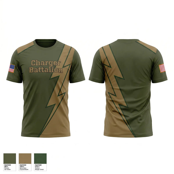 Short Sleeve Performance Shirt, Charger Battalion, Army, Teamtime, Team time, sublimation, custom sports apparel, team uniforms, spirit wear, spiritwear, sports uniforms, custom shirts, team store, custom team store, fundraiser sports, apparel fundraiser