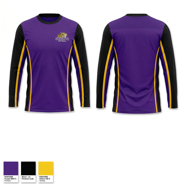 Long Sleeve Performance Shirt, Ouachita Tigers, Softball, Teamtime, Team time, sublimation, custom sports apparel, team uniforms, spirit wear, spiritwear, sports uniforms, custom shirts, team store, custom team store, fundraiser sports, apparel fundraiser