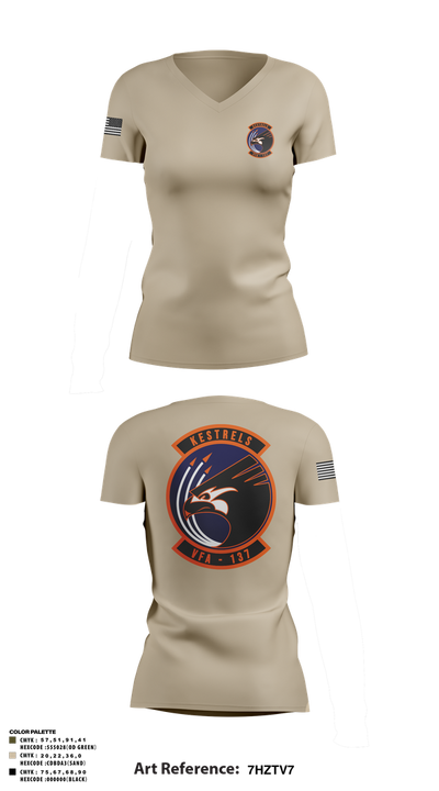 Kestrels 56714032 Women's Short Sleeve V-neck Shirt - 2