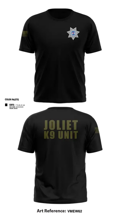 Joliet Police K-9 Unit 79217416 Short Sleeve Rash Guard Shirt - 23