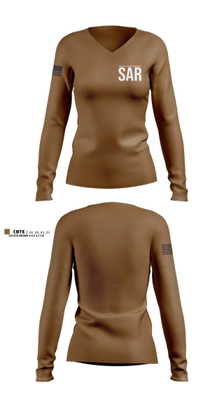 Womens Long Sleeve Vneck Shirt, Clark County Sheriffs Office, Police, Teamtime, Team time, sublimation, custom sports apparel, team uniforms, spirit wear, spiritwear, sports uniforms, custom shirts, team store, custom team store, fundraiser sports, apparel fundraiser