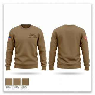 Crew Neck Sweatshirt, ROTC Mustang Battalion, Army, Teamtime, Team time, sublimation, custom sports apparel, team uniforms, spirit wear, spiritwear, sports uniforms, custom shirts, team store, custom team store, fundraiser sports, apparel fundraiser