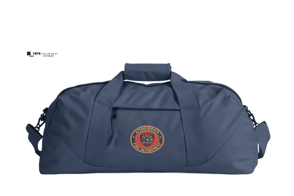 Duffle Bag, Anderson City Fire, Fire Department, Teamtime, Team time, sublimation, custom sports apparel, team uniforms, spirit wear, spiritwear, sports uniforms, custom shirts, team store, custom team store, fundraiser sports, apparel fundraiser