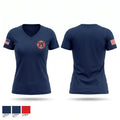 Hallock Fire Women's Short Sleeve V-neck Shirt - 1