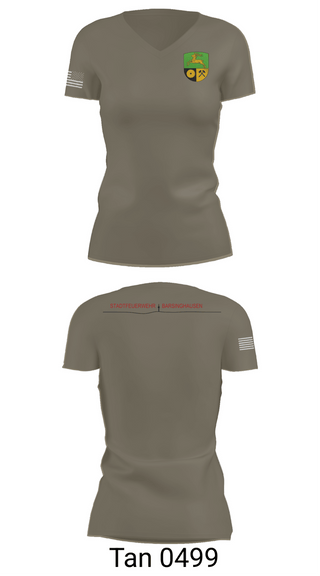 Womens Short Sleeve Vneck Shirt, Feuerwehr Barsinghausen, Fire Department, Teamtime, Team time, sublimation, custom sports apparel, team uniforms, spirit wear, spiritwear, sports uniforms, custom shirts, team store, custom team store, fundraiser sports, apparel fundraiser