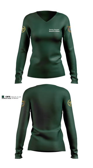 Womens Long Sleeve Vneck Shirt, Taylor County Sheriff’s Office, Police, Teamtime, Team time, sublimation, custom sports apparel, team uniforms, spirit wear, spiritwear, sports uniforms, custom shirts, team store, custom team store, fundraiser sports, apparel fundraiser