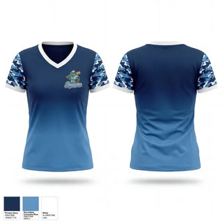 Womens Short Sleeve Vneck Shirt, Swampers, Baseball, Teamtime, Team time, sublimation, custom sports apparel, team uniforms, spirit wear, spiritwear, sports uniforms, custom shirts, team store, custom team store, fundraiser sports, apparel fundraiser