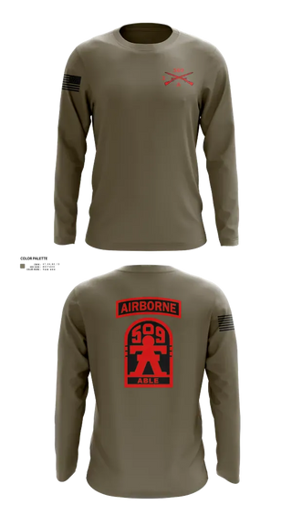 Long Sleeve Performance Shirt, 3-509th Parachute Infantry BN Able Nation, , Teamtime, Team time, sublimation, custom sports apparel, team uniforms, spirit wear, spiritwear, sports uniforms, custom shirts, team store, custom team store, fundraiser sports, apparel fundraiser
