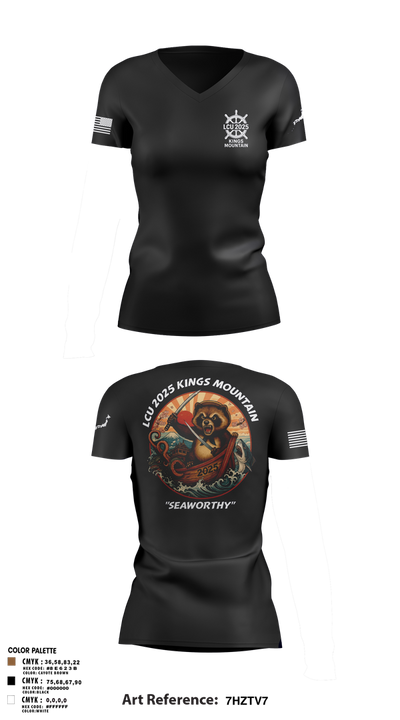 LCU 2025 kings mountain Women's Short Sleeve V-neck Shirt - 6
