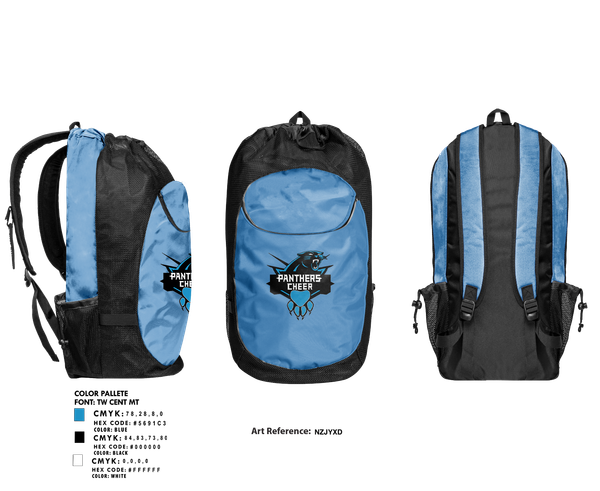 Gear Bag, Cramerton Panthers Football and Cheer, , Teamtime, Team time, sublimation, custom sports apparel, team uniforms, spirit wear, spiritwear, sports uniforms, custom shirts, team store, custom team store, fundraiser sports, apparel fundraiser