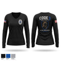 Code 3 Security Women's Long Sleeve V-neck Shirt - 1