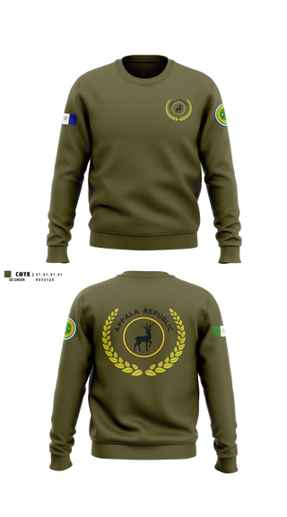 Crew Neck Sweatshirt, Appala Republic, Army, Teamtime, Team time, sublimation, custom sports apparel, team uniforms, spirit wear, spiritwear, sports uniforms, custom shirts, team store, custom team store, fundraiser sports, apparel fundraiser
