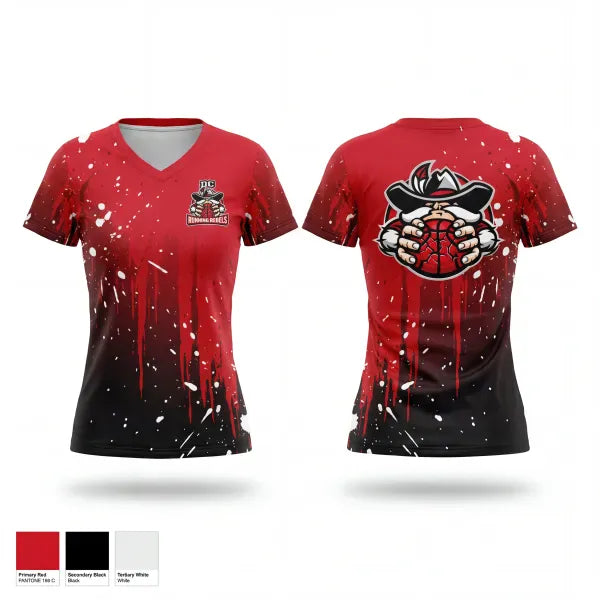 Womens Short Sleeve Vneck Shirt, DCRR, Men's Basketball, Teamtime, Team time, sublimation, custom sports apparel, team uniforms, spirit wear, spiritwear, sports uniforms, custom shirts, team store, custom team store, fundraiser sports, apparel fundraiser
