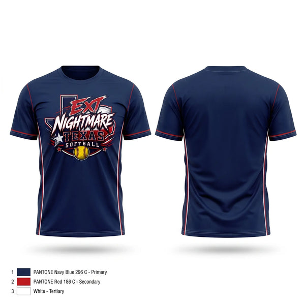 Short Sleeve Performance Shirt, Etx Nightmares, Softball, Teamtime, Team time, sublimation, custom sports apparel, team uniforms, spirit wear, spiritwear, sports uniforms, custom shirts, team store, custom team store, fundraiser sports, apparel fundraiser
