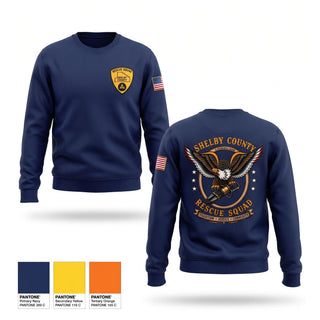 Crew Neck Sweatshirt, Shelby County Rescue Squad, Fire Department, Teamtime, Team time, sublimation, custom sports apparel, team uniforms, spirit wear, spiritwear, sports uniforms, custom shirts, team store, custom team store, fundraiser sports, apparel fundraiser
