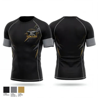 Short Sleeve Rash Guard Shirt, Iron edge wrestling academy, Wrestling, Teamtime, Team time, sublimation, custom sports apparel, team uniforms, spirit wear, spiritwear, sports uniforms, custom shirts, team store, custom team store, fundraiser sports, apparel fundraiser