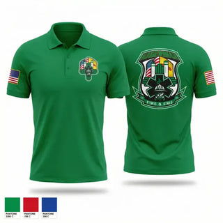 Short Sleeve Performance Polo, Hagerman Fire and Ems, Fire Department, Teamtime, Team time, sublimation, custom sports apparel, team uniforms, spirit wear, spiritwear, sports uniforms, custom shirts, team store, custom team store, fundraiser sports, apparel fundraiser