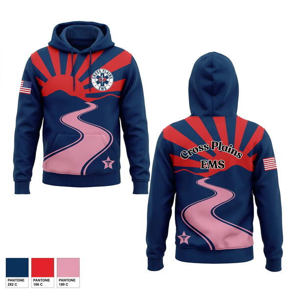 Hoodie, Cross Plains Area EMS, EMS/EMT, Teamtime, Team time, sublimation, custom sports apparel, team uniforms, spirit wear, spiritwear, sports uniforms, custom shirts, team store, custom team store, fundraiser sports, apparel fundraiser