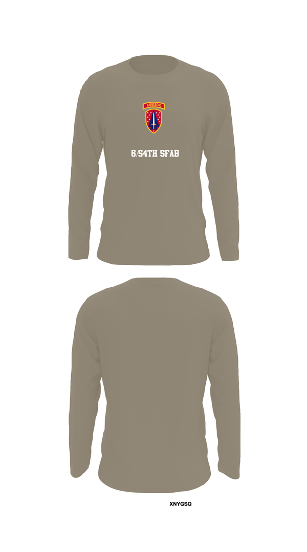 Long Sleeve Performance Shirt, 6/54th SFAB, National Guard, Teamtime, Team time, sublimation, custom sports apparel, team uniforms, spirit wear, spiritwear, sports uniforms, custom shirts, team store, custom team store, fundraiser sports, apparel fundraiser