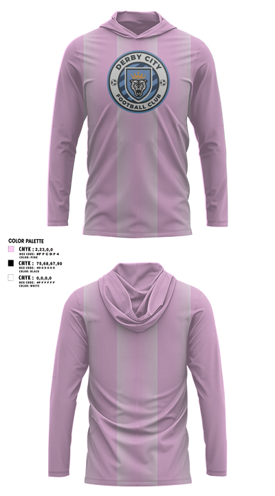 Derby City FC 12420968 Long Sleeve Performance Shirt with hood - 7