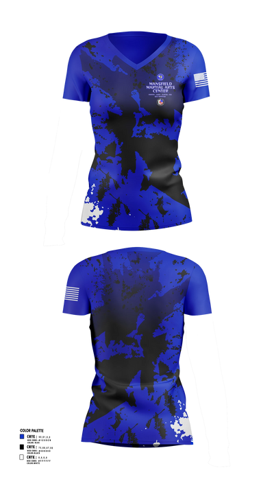 Mansfield Martial Arts Center Women's Short Sleeve V-neck Shirt - 16