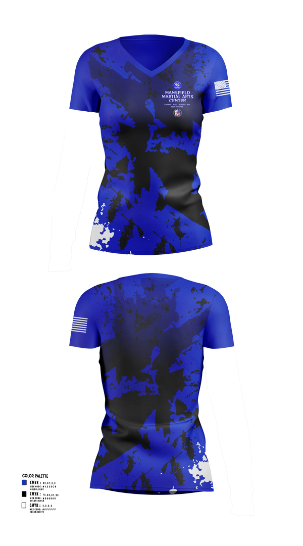 Womens Short Sleeve Vneck Shirt, Mansfield Martial Arts Center, , Teamtime, Team time, sublimation, custom sports apparel, team uniforms, spirit wear, spiritwear, sports uniforms, custom shirts, team store, custom team store, fundraiser sports, apparel fundraiser