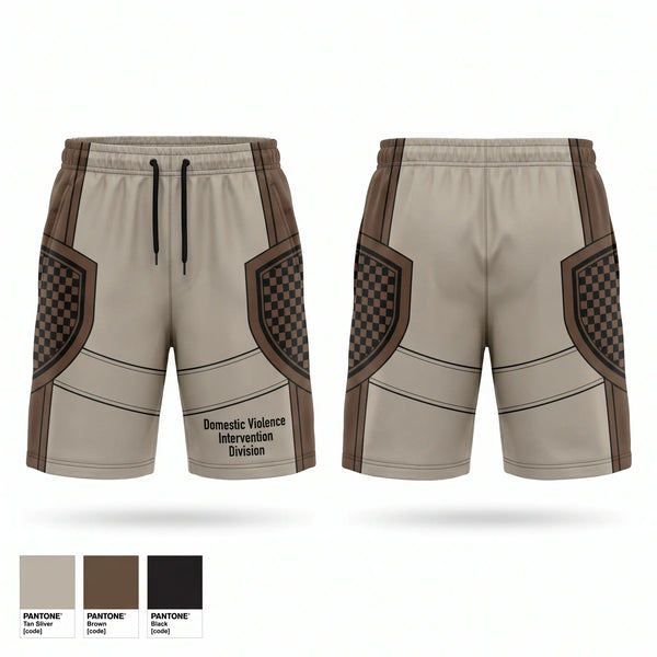 Athletic Shorts With Pockets, Domestic Violence Intervention Division, Police, Teamtime, Team time, sublimation, custom sports apparel, team uniforms, spirit wear, spiritwear, sports uniforms, custom shirts, team store, custom team store, fundraiser sports, apparel fundraiser