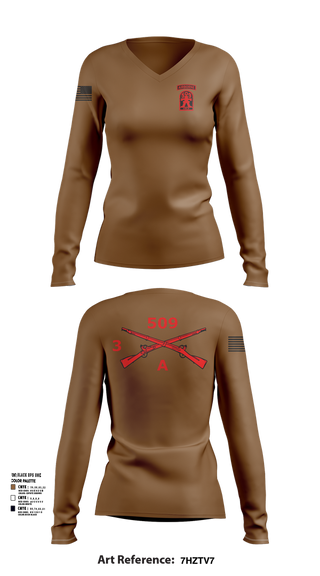 Womens Long Sleeve Vneck Shirt, Able Company, 3-509 IN (ABN), , Teamtime, Team time, sublimation, custom sports apparel, team uniforms, spirit wear, spiritwear, sports uniforms, custom shirts, team store, custom team store, fundraiser sports, apparel fundraiser