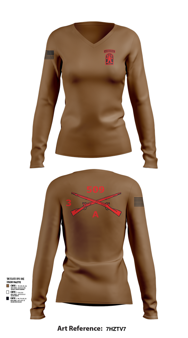 Womens Long Sleeve Vneck Shirt, Able Company, 3-509 IN (ABN), , Teamtime, Team time, sublimation, custom sports apparel, team uniforms, spirit wear, spiritwear, sports uniforms, custom shirts, team store, custom team store, fundraiser sports, apparel fundraiser