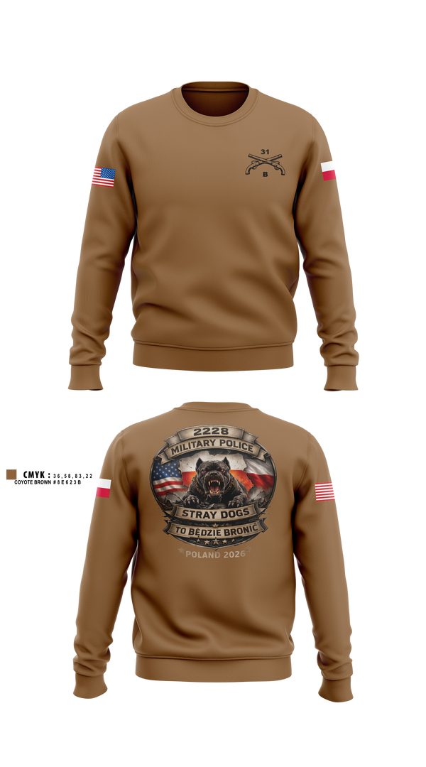 Crew Neck Sweatshirt, 2228TH MP CO 3rd PLT, National Guard, Teamtime, Team time, sublimation, custom sports apparel, team uniforms, spirit wear, spiritwear, sports uniforms, custom shirts, team store, custom team store, fundraiser sports, apparel fundraiser