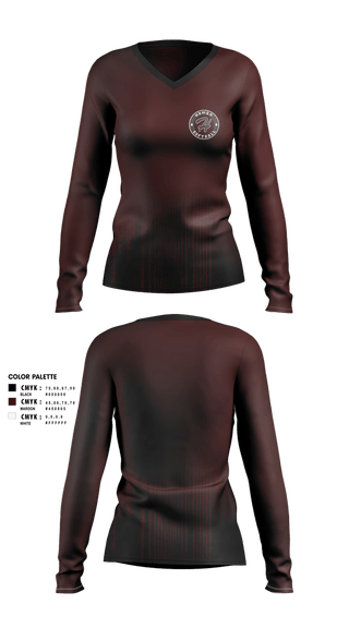 Womens Long Sleeve Vneck Shirt, Homer Heat, Softball, Teamtime, Team time, sublimation, custom sports apparel, team uniforms, spirit wear, spiritwear, sports uniforms, custom shirts, team store, custom team store, fundraiser sports, apparel fundraiser
