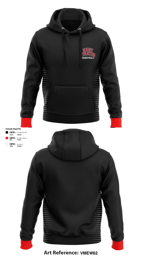 Hoodie, Hart Pirates, Women's Basketball, Teamtime, Team time, sublimation, custom sports apparel, team uniforms, spirit wear, spiritwear, sports uniforms, custom shirts, team store, custom team store, fundraiser sports, apparel fundraiser
