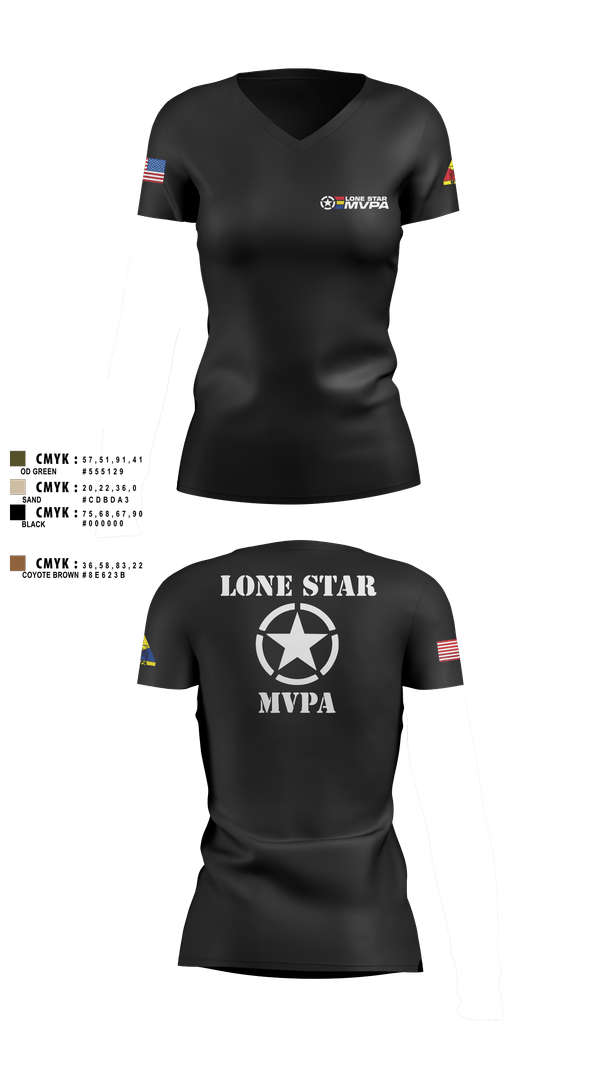 Womens Short Sleeve Vneck Shirt, Lone Star MVPA, , Teamtime, Team time, sublimation, custom sports apparel, team uniforms, spirit wear, spiritwear, sports uniforms, custom shirts, team store, custom team store, fundraiser sports, apparel fundraiser