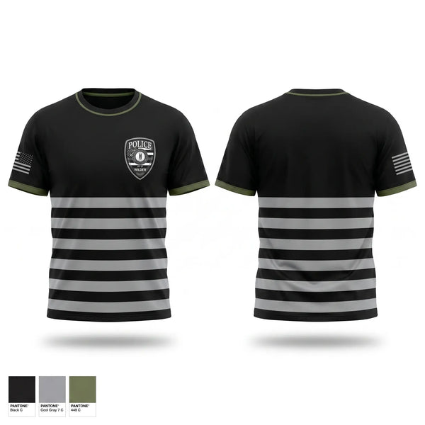 Old School Cotton Feel Shirt, Wilder Police Department, Police, Teamtime, Team time, sublimation, custom sports apparel, team uniforms, spirit wear, spiritwear, sports uniforms, custom shirts, team store, custom team store, fundraiser sports, apparel fundraiser
