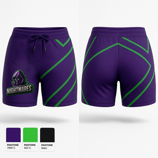 Womens Shorts, Santa Nella Nightmares, Softball, Teamtime, Team time, sublimation, custom sports apparel, team uniforms, spirit wear, spiritwear, sports uniforms, custom shirts, team store, custom team store, fundraiser sports, apparel fundraiser