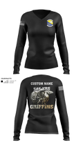345th TRS 44562231 Women's Long Sleeve V-neck Shirt - 10