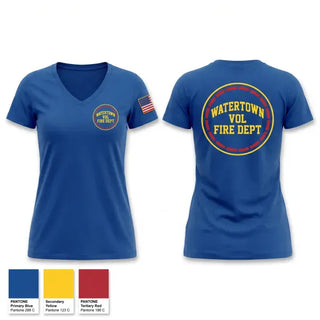 Womens Short Sleeve Vneck Shirt, Watertown Vol. Fire Dept., Fire Department, Teamtime, Team time, sublimation, custom sports apparel, team uniforms, spirit wear, spiritwear, sports uniforms, custom shirts, team store, custom team store, fundraiser sports, apparel fundraiser