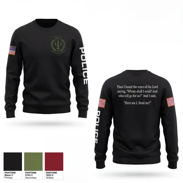 Crew Neck Sweatshirt, Great Falls Police Department, Police, Teamtime, Team time, sublimation, custom sports apparel, team uniforms, spirit wear, spiritwear, sports uniforms, custom shirts, team store, custom team store, fundraiser sports, apparel fundraiser