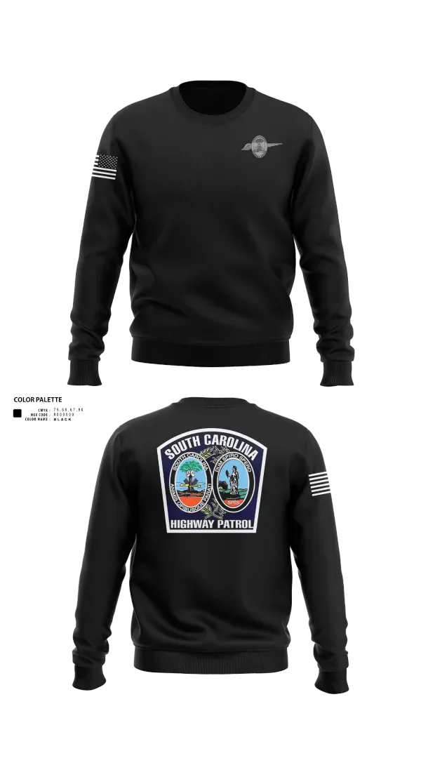 Crew Neck Sweatshirt, South Carolina highway patrol, Police, Teamtime, Team time, sublimation, custom sports apparel, team uniforms, spirit wear, spiritwear, sports uniforms, custom shirts, team store, custom team store, fundraiser sports, apparel fundraiser