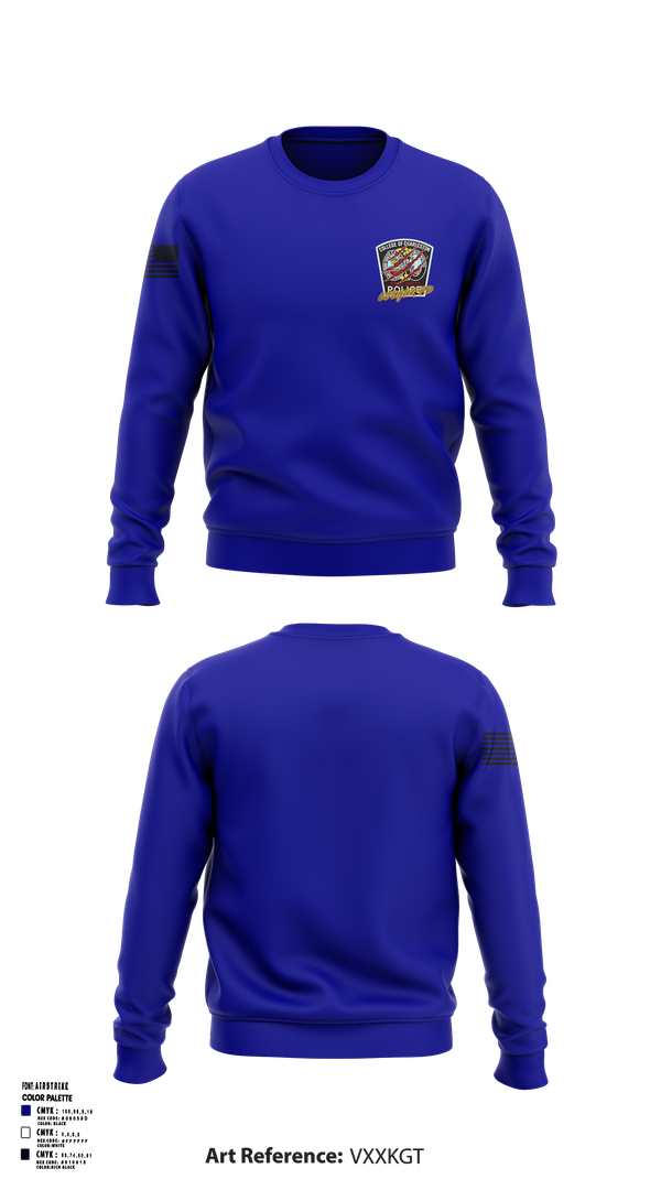 Crew Neck Sweatshirt, COC Police, Police, Teamtime, Team time, sublimation, custom sports apparel, team uniforms, spirit wear, spiritwear, sports uniforms, custom shirts, team store, custom team store, fundraiser sports, apparel fundraiser