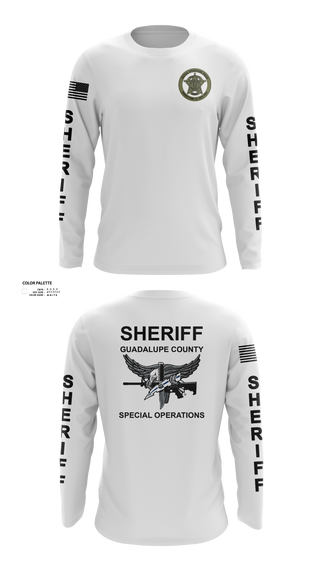 Long Sleeve Performance Shirt, Guadalupe County SWAT, Police, Teamtime, Team time, sublimation, custom sports apparel, team uniforms, spirit wear, spiritwear, sports uniforms, custom shirts, team store, custom team store, fundraiser sports, apparel fundraiser