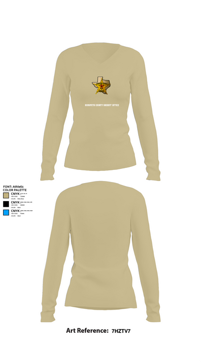 Hudspeth county sheriff office 47128359 Women's Long Sleeve V-neck Shirt - 78