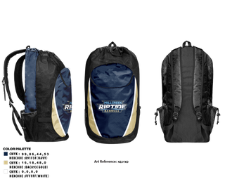 Gear Bag, Millcreek Riptide, Baseball, Teamtime, Team time, sublimation, custom sports apparel, team uniforms, spirit wear, spiritwear, sports uniforms, custom shirts, team store, custom team store, fundraiser sports, apparel fundraiser