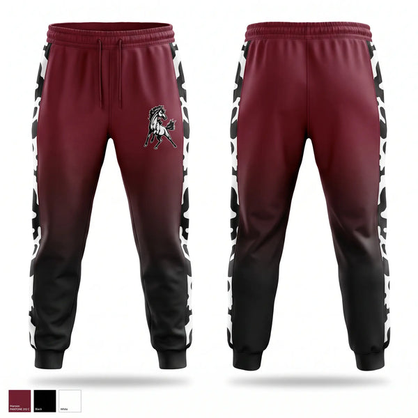 Sweatpants, Mustangs, Women's Basketball, Teamtime, Team time, sublimation, custom sports apparel, team uniforms, spirit wear, spiritwear, sports uniforms, custom shirts, team store, custom team store, fundraiser sports, apparel fundraiser