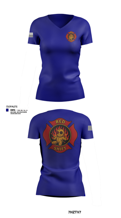 City of Lake Geneva Fire Department 76395935 Women's Short Sleeve V-neck Shirt - 102