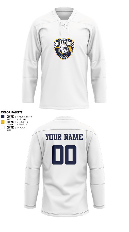 Hockey Jersey, Florida Bulldogs Hockey, Ice Hockey, Teamtime, Team time, sublimation, custom sports apparel, team uniforms, spirit wear, spiritwear, sports uniforms, custom shirts, team store, custom team store, fundraiser sports, apparel fundraiser