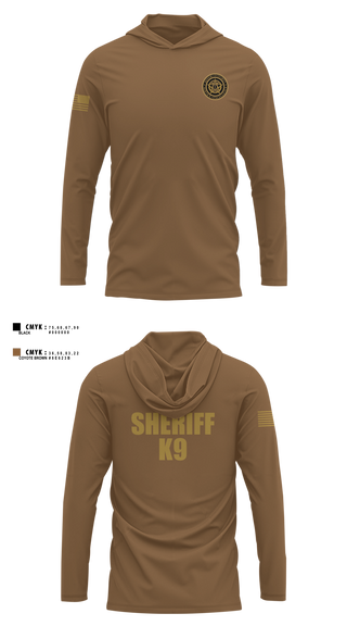 Long Sleeve Performance Shirt with hood, Webster County Sheriff's Office, Police, Teamtime, Team time, sublimation, custom sports apparel, team uniforms, spirit wear, spiritwear, sports uniforms, custom shirts, team store, custom team store, fundraiser sports, apparel fundraiser